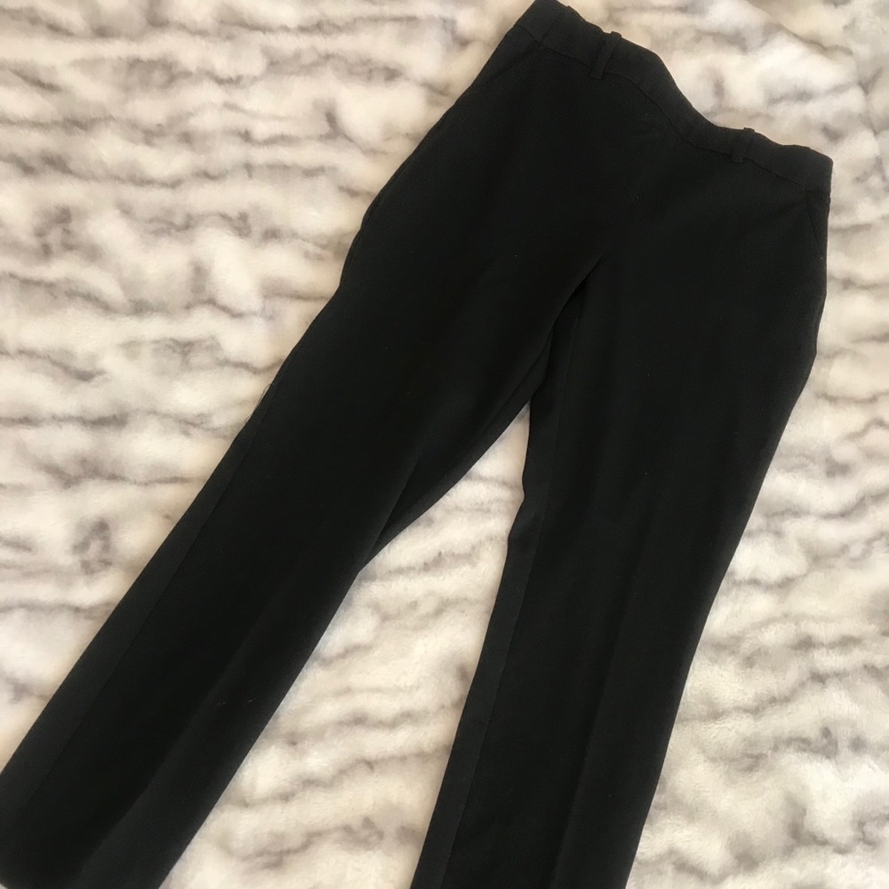 Straight, black dress pants